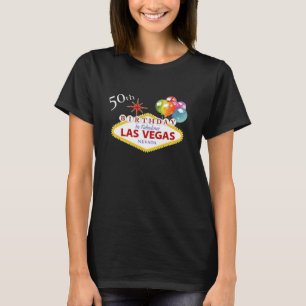 50. Las Vegas Geburtstag 3/4 Sleeve Raglan T - Shi T-Shirt