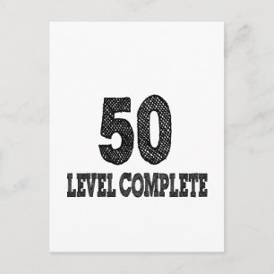 50 Level Vollständiger Geburtstag Postkarte