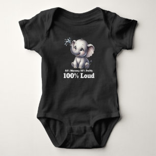 50% Mama, 50% Papa, 100% Laut Baby Strampler