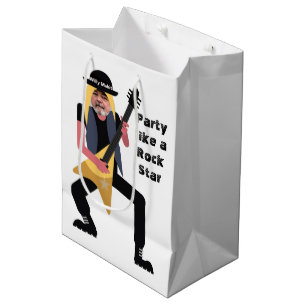 50. Mens 🎸 🤣 Rockstar Birthday Gitarre Funky Fun Mittlere Geschenktüte