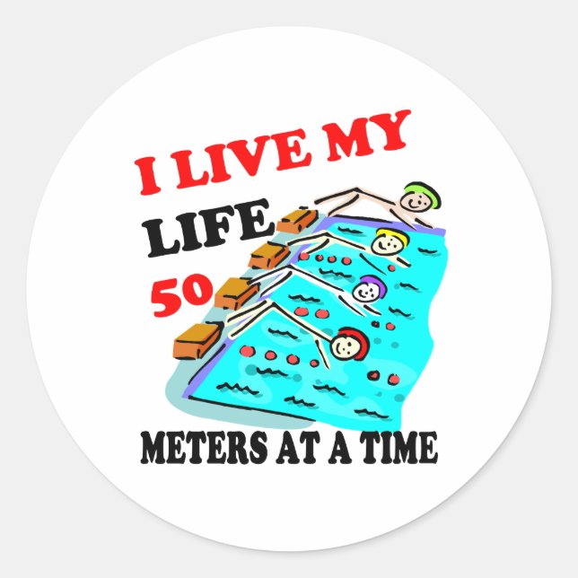 50 Meter Runder Aufkleber (Vorderseite)