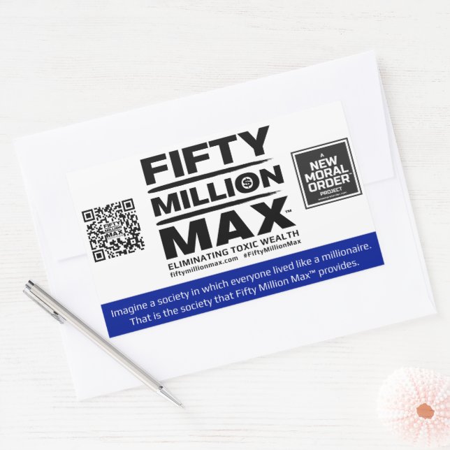 50 Millionen Max™ 4 rechteckige Aufkleber (1) (Umschlag)