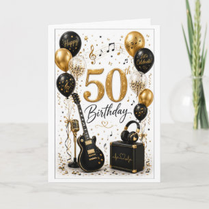 50. Musik-Geburtstag Karte