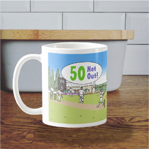 50 Nicht aus Cricket-Thema. 50. Geburtstag Kaffeetasse