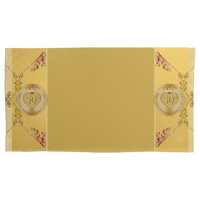 50. oder 1. Hochzeitstag Kissenbezug (Vorderseite)