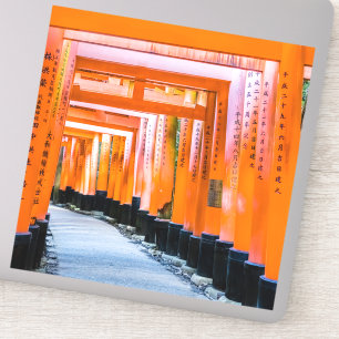 50 Orangenfarben - Senbon Torii, Kyoto Aufkleber