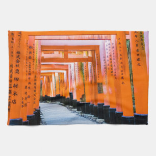 50 Orangenfarben - Senbon Torii, Kyoto Geschirrtuch