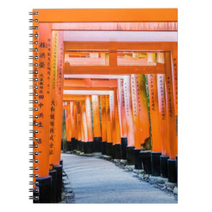 50 Orangenfarben - Senbon Torii, Kyoto Notizblock