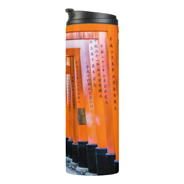 50 Orangenfarben - Senbon Torii, Kyoto Thermosbecher (Nach rechts gedreht)