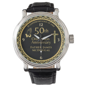 50. Ordination Jubiläum Priest PERSONALISIERT Armbanduhr