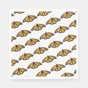 50 Paper Napkins Monarch Butterflies Serviette
