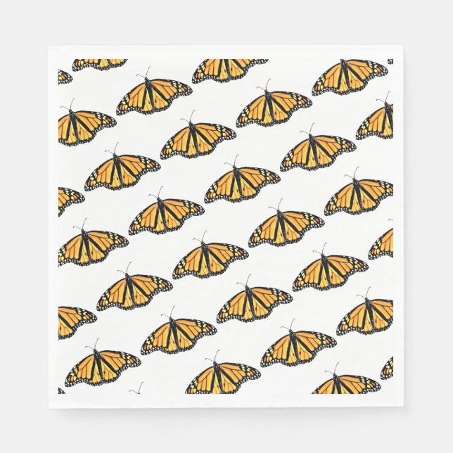 50 Paper Napkins Monarch Butterflies Serviette (Vorderseite)