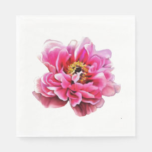 50 Paper Napkins - Pink Peony Serviette