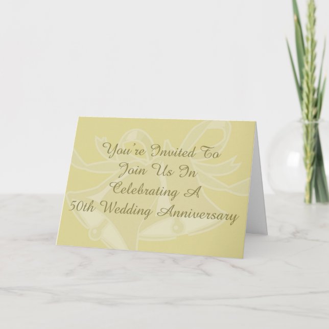 50. Party-Karte zum Hochzeitstag Dankeskarte (Vorderseite)