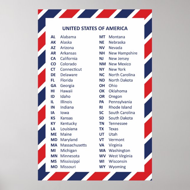 50 Poster des États-Unis d'Amérique (Devant)