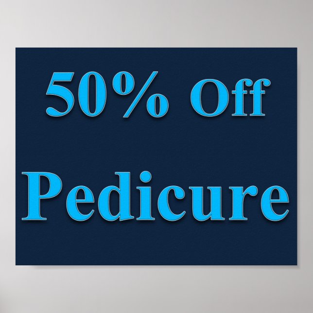 50 % Preisnachlass für Pediküre Poster (Vorne)