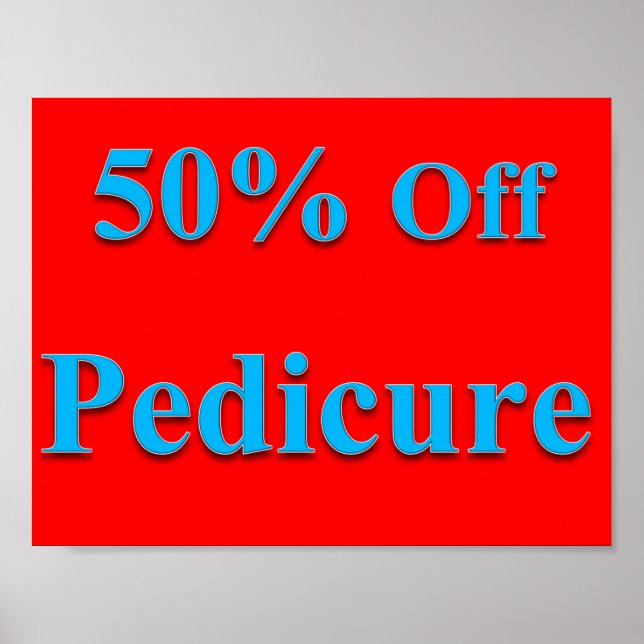 50 % Preisnachlass für Pediküre Poster (Vorne)