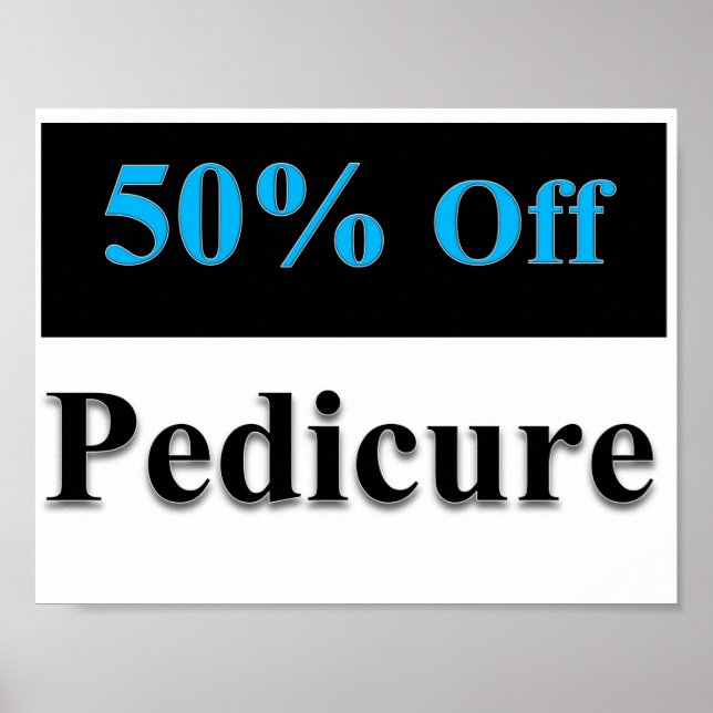 50 % Preisnachlass für Pediküre Poster (Vorne)