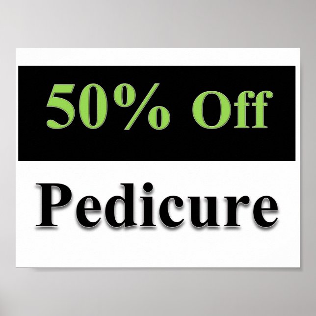 50 % Preisnachlass für Pediküre Poster (Vorne)