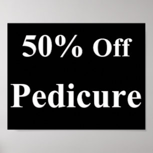50 % Preisnachlass für Pediküre Poster