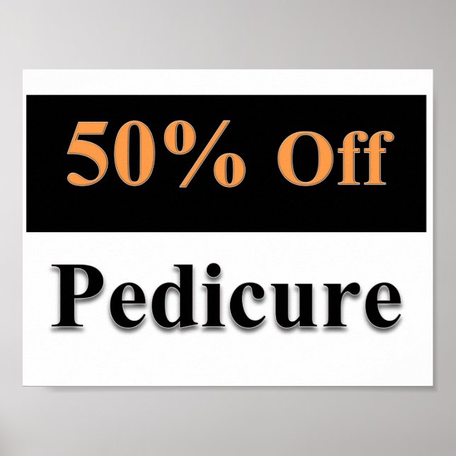 50 % Preisnachlass für Pediküre Poster (Vorne)