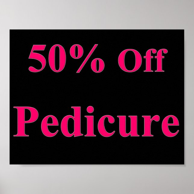 50 % Preisnachlass für Pediküre Poster (Vorne)