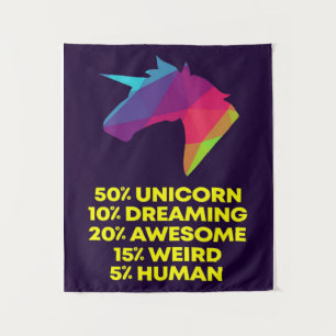 50 Prozent Einhorn 12 Decke Wandteppich