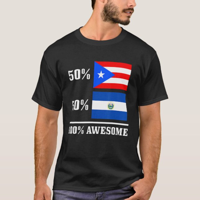 50 Puerto Rico 50 El Salvador Puerto Rico Salvado T-Shirt (Vorderseite)