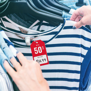 50 % Rabatt auf den Roten Verkaufspreis Geschenkanhänger