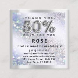 50 % Rabatt auf Logohair Lash Glitzer Silver Terminkarte