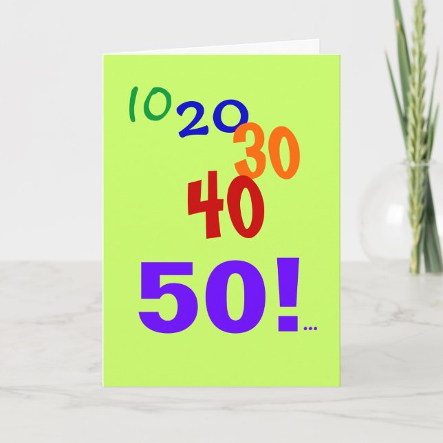 50 Rechnungsführer CPA 50. Geburtstag Karte (Vorderseite)
