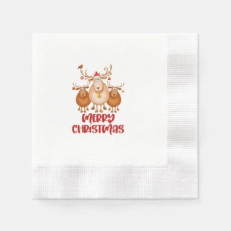 50 Rentier Napkins, Spaß Grafik Serviette