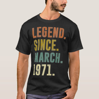 50. Retro Geburtstag Vintage Legende seit 1971 Rum T-Shirt