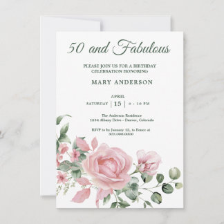 50. Rose Einladung