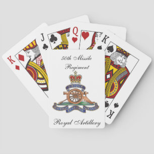 50. Royal Artillery Artillerie Spielkarte für das
