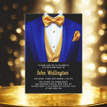 50. Royal Blue und Gold Tuxedo Geburtstagsveransta Einladung<br><div class="desc">Feiern Sie stilvoll mit diesem Royal Blue und Gold Tuxedo Birthday Event Invitation, die Eleganz und Eleganz ausstrahlt. Der schwarze Hintergrund und die glänzenden goldenen Akzente Set für eine luxuriöse Affäre, perfekt für ein Meilenstein-Fest. Mit seinem raffinierten, tuxedo-inspirierten Design, erweckt diese Einladung das Wesen eines eleganten Abends voller unvergesslicher Momente....</div>