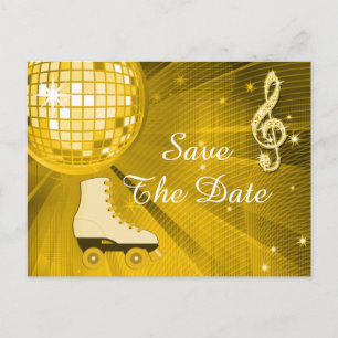 50. Save the Date für Skate des Disco-Balls und Ro Ankündigungspostkarte