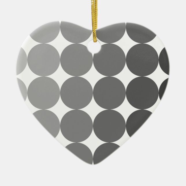 50 Schatten der grauen Kreise Keramikornament (Vorne)