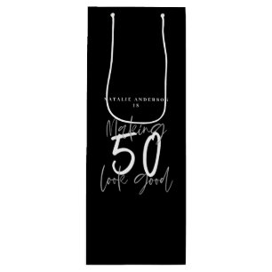 50 sehen gut aus Geburtstagsfeier Geschenktüte Für Weinflaschen