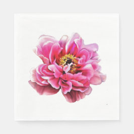 50 serviettes en papier - Peine rose