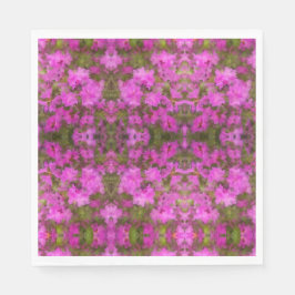 50 serviettes en papier Rhododendron violet