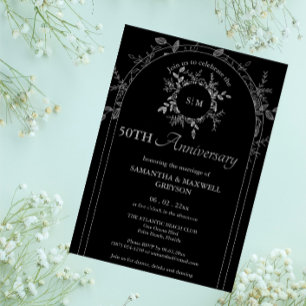 50. Silver (oder andere) Hochzeitstag Einladung