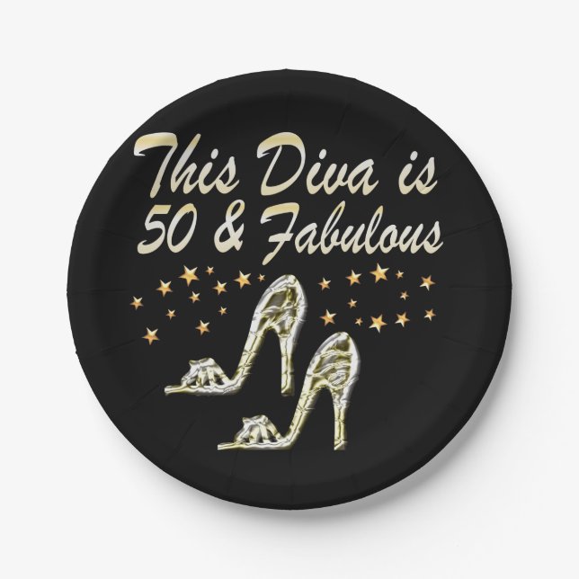 50. SILVER SPARKLE SHOE QUEEN PAPPTELLER (Vorderseite)