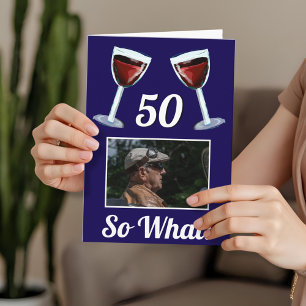 50 So was Motivierend Red Wine 50. Geburtstag Karte
