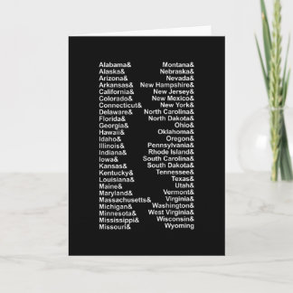 50 Staaten Ampersand Liste USA Karte