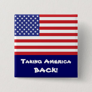 50-Sterne-Flagge Button