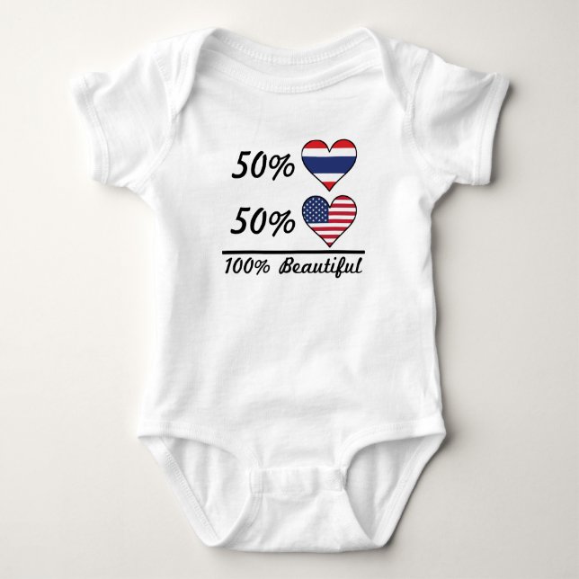 50% thailändischer 50% Amerikaner 100% schön Baby Strampler (Vorderseite)