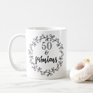 50 u. fabelhafte 50. Geburtstags-Tasse Kaffeetasse