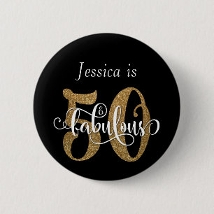 50 u. fabelhafte GoldGlitzer-Typografie auf Button