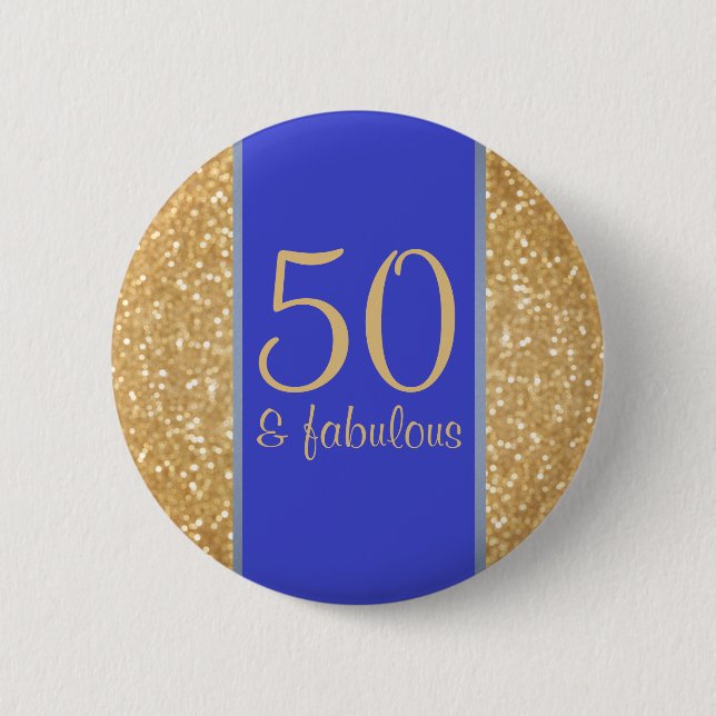 50 u. fabelhafter 50. Geburtstag Button (Vorderseite)
